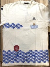 画像5: 参丸一 (サンマルイチ）江戸波 蛙Tシャツ【ST-50044】  (5)