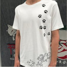 画像2: 【今昔】こんじゃく　狐お城にコソ泥半袖Tシャツ【KJ-26005】 (2)